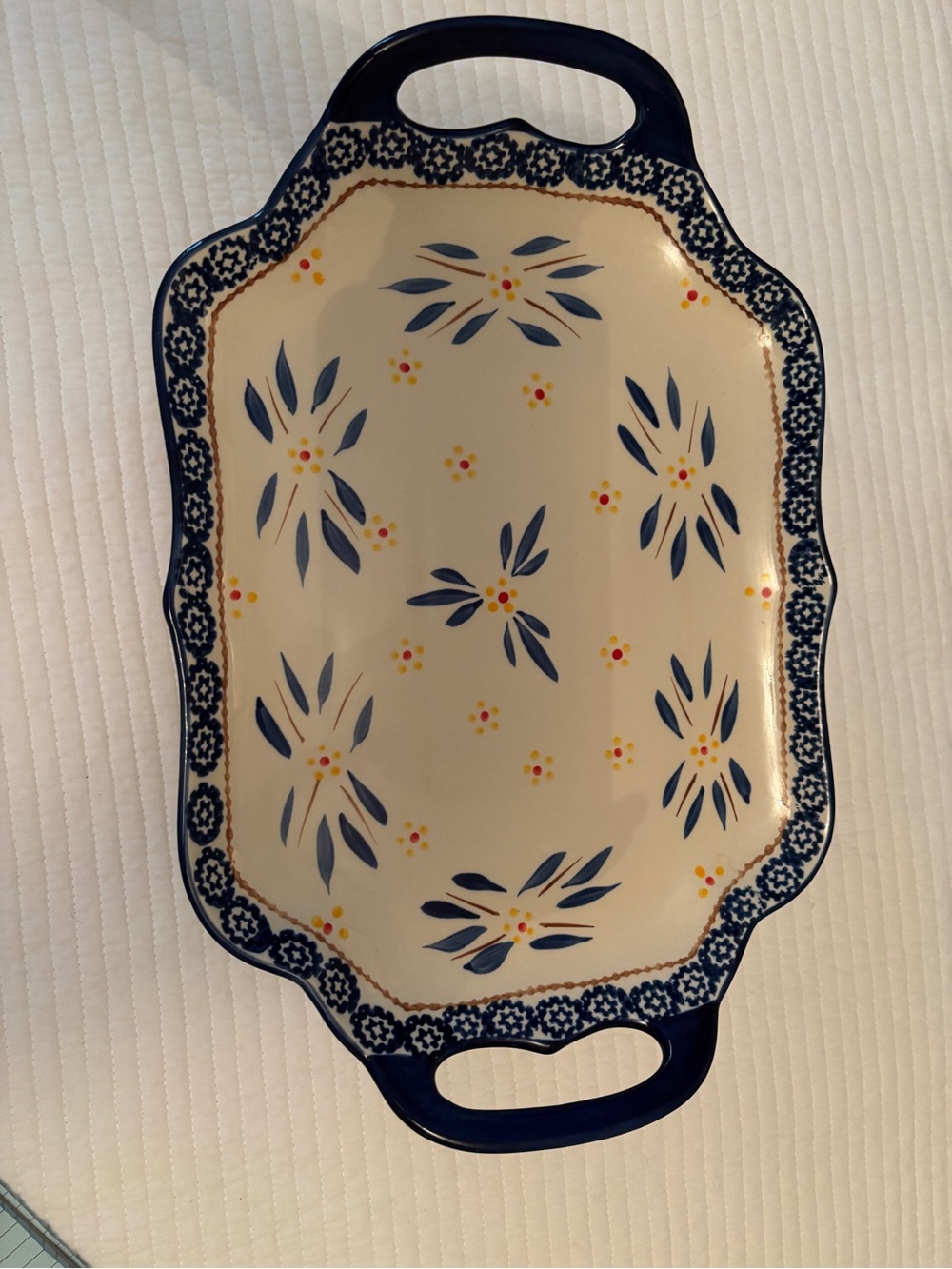 Temp-Tations “old world” hand painted serving platter